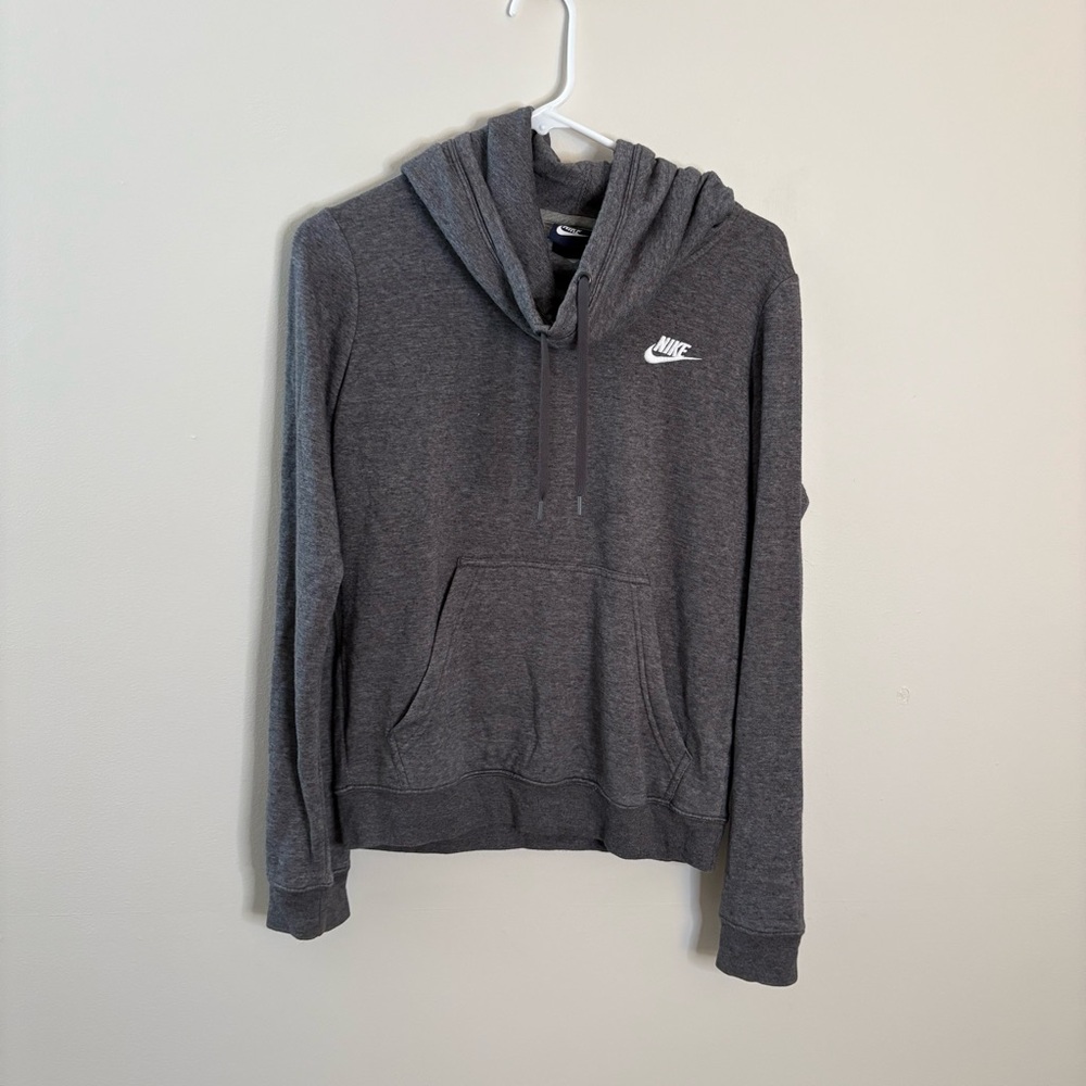 Nike Gray Mock Neck Sweatshirt Athletic Womens Small casual sporty